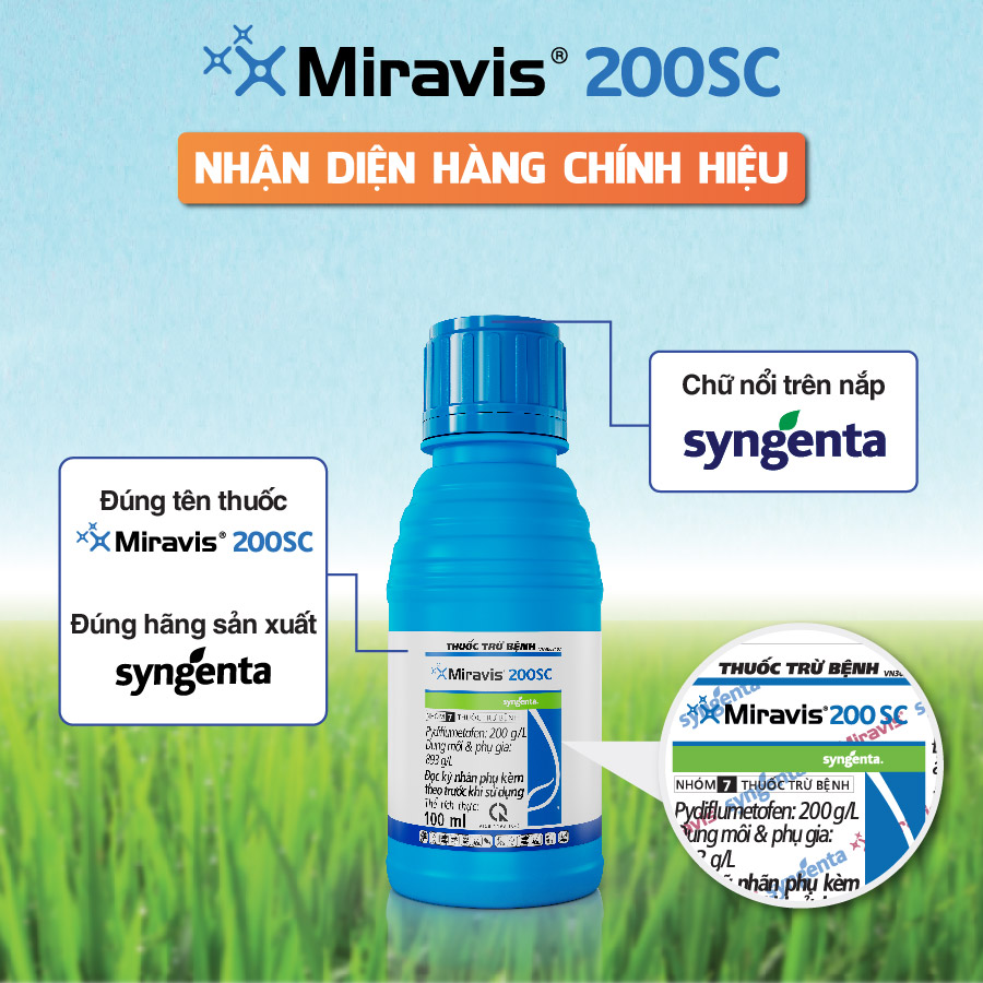 Miravis 200SC Nhận diện hàng chính hiệu