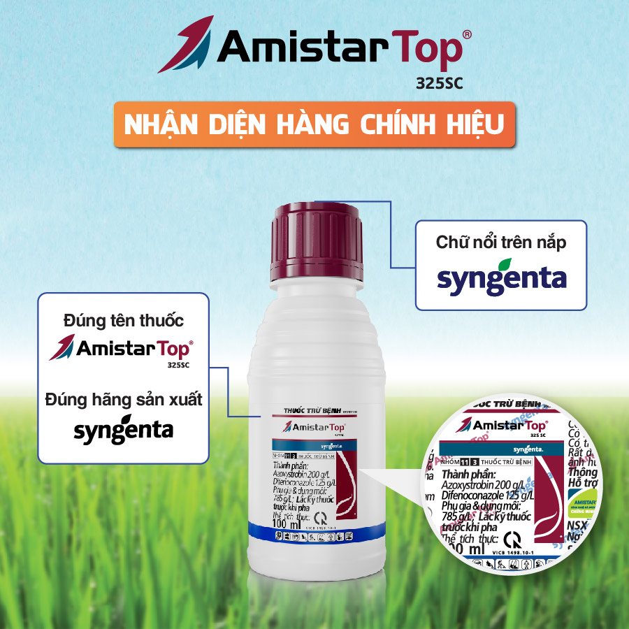 Amistar Top 325SC Nhận diện hàng chính hiệu